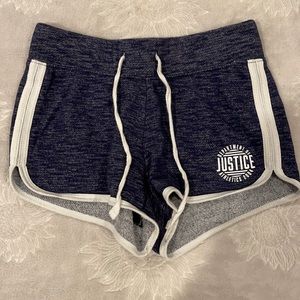 JUSTICE shorts for girls. Size 8. Color Navy and White.